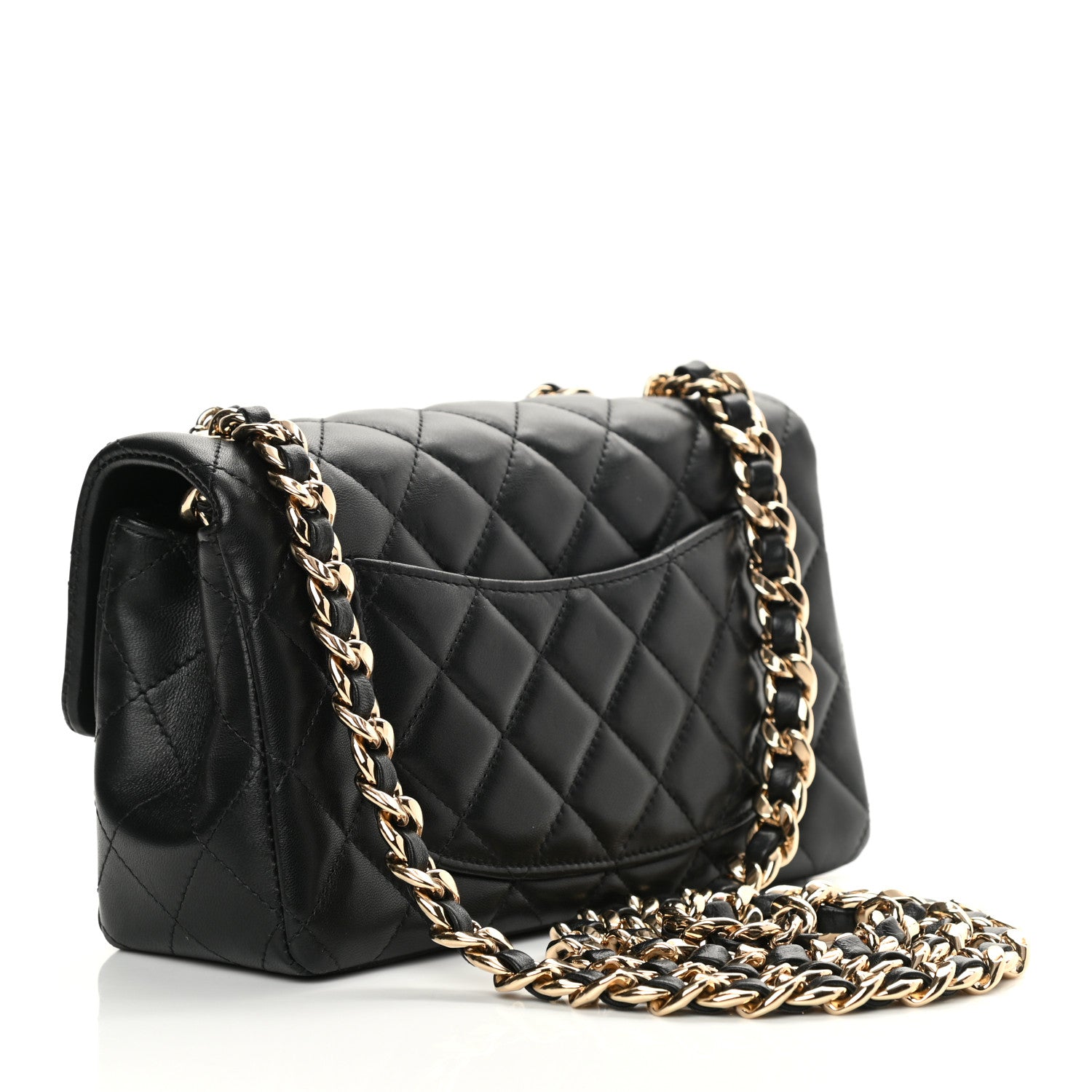 Chanel Lambskin Quilted Mini Coco Charms Rectangular Flap Black 4 of 17