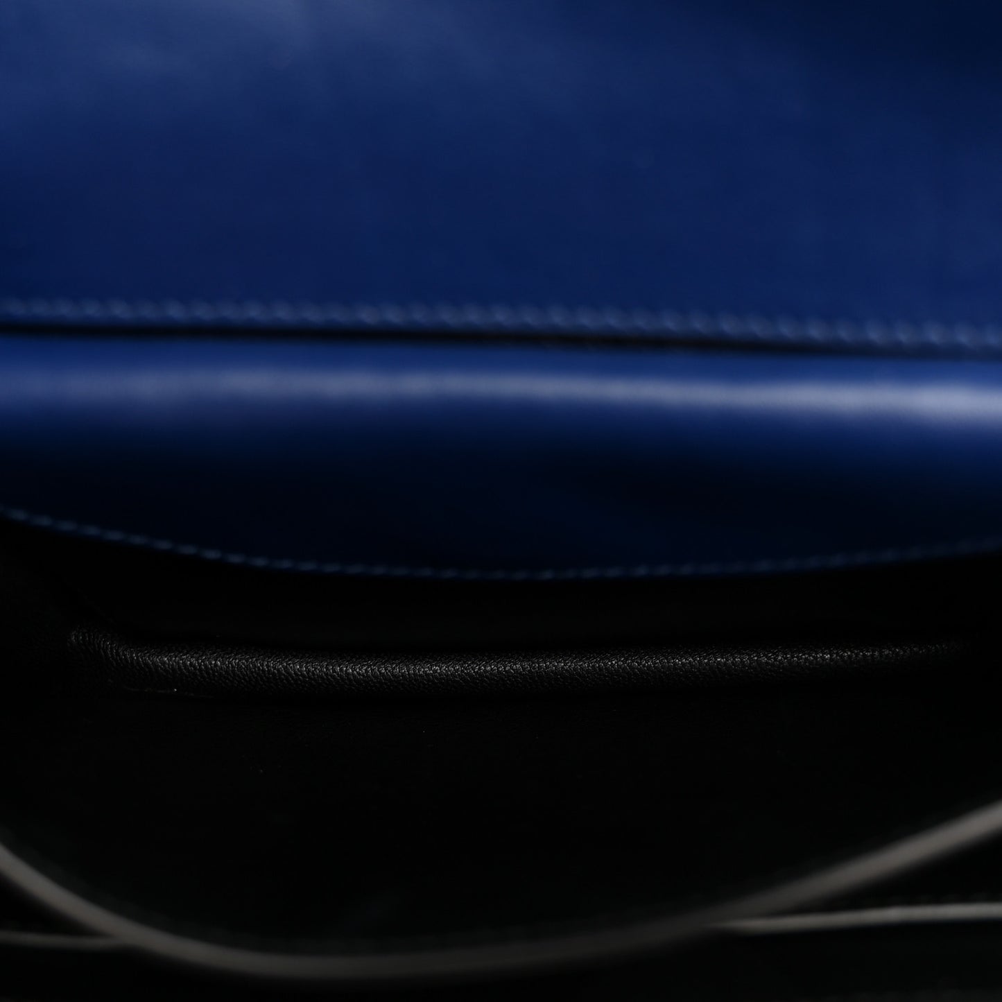 City Calf Saffiano Studded Cahier Bag Blue Black