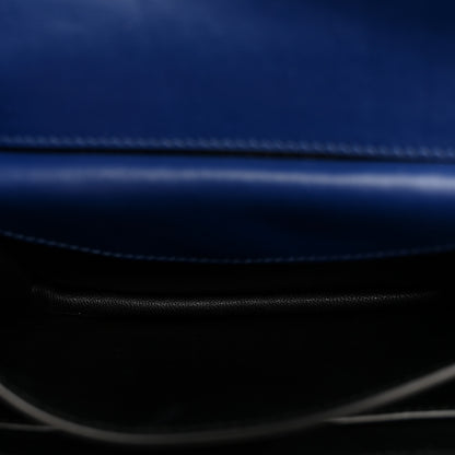 Prada City Calf Saffiano Studded Cahier Bag Blue Black 5 of 9