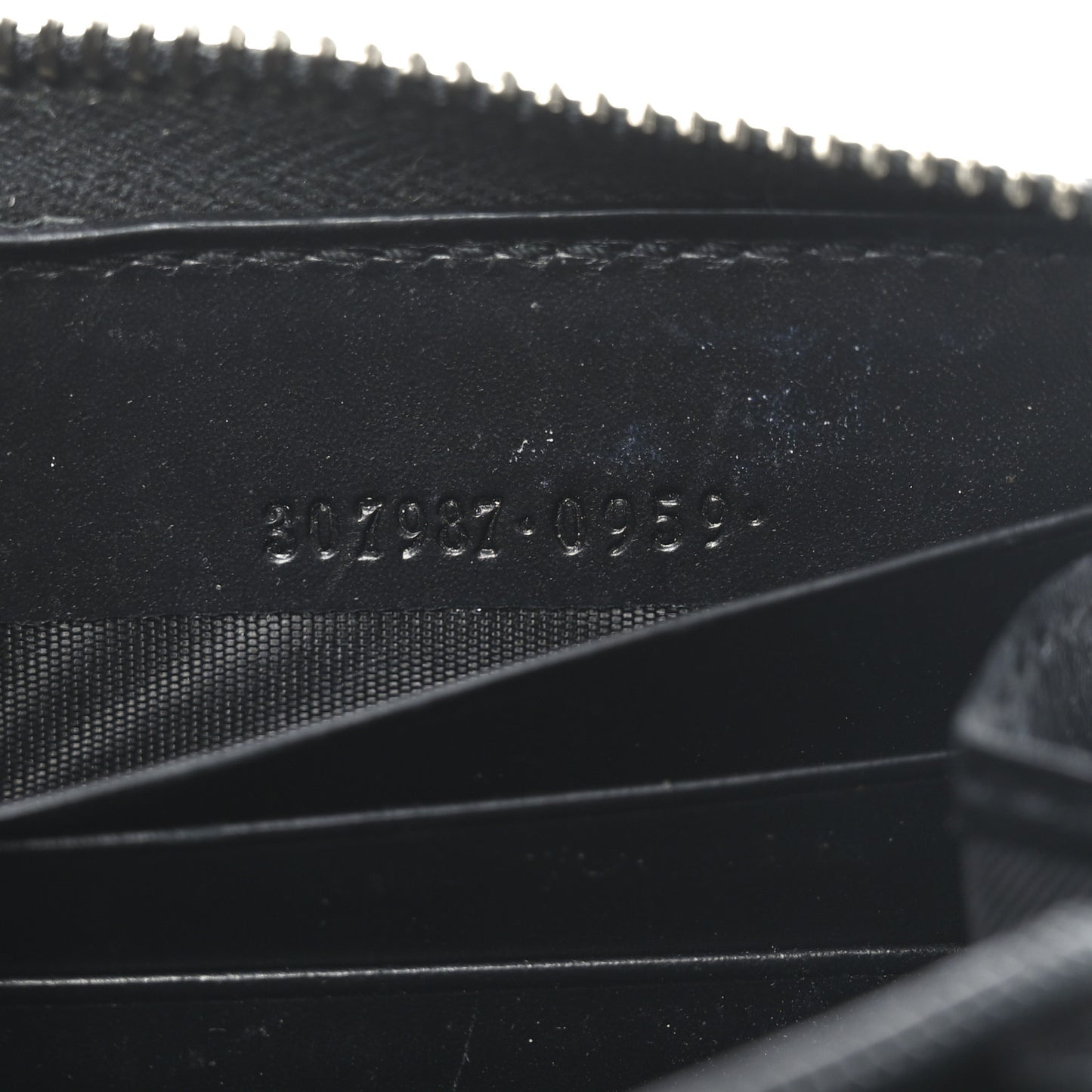 Guccissima Signature Zip Around Organizer Wallet Black