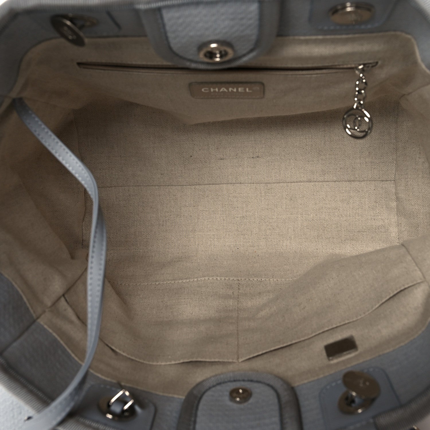Chanel Mixed Fibers Small Deauville Tote Grey 6 of 15