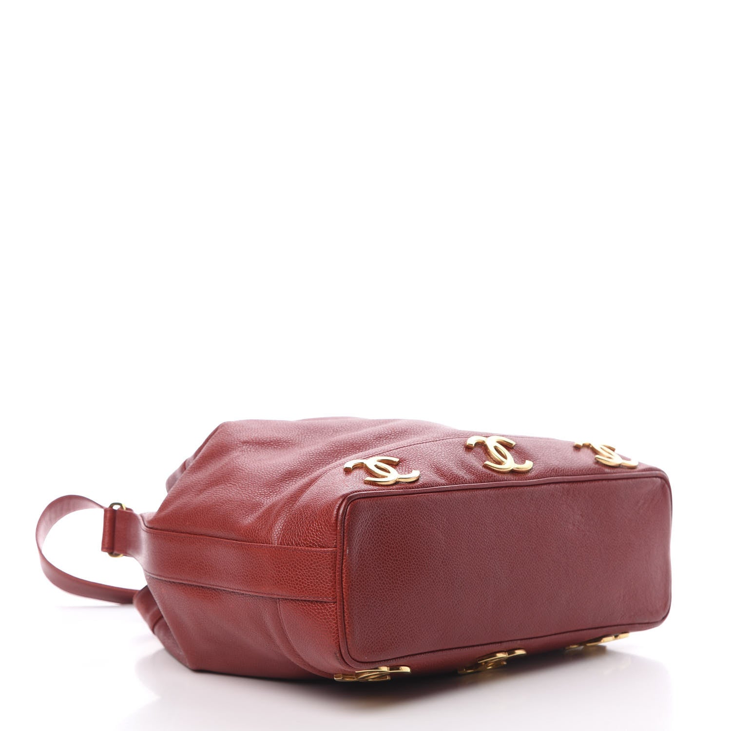 Chanel Caviar CC Drawstring Shoulder Bag Red 5 of 18