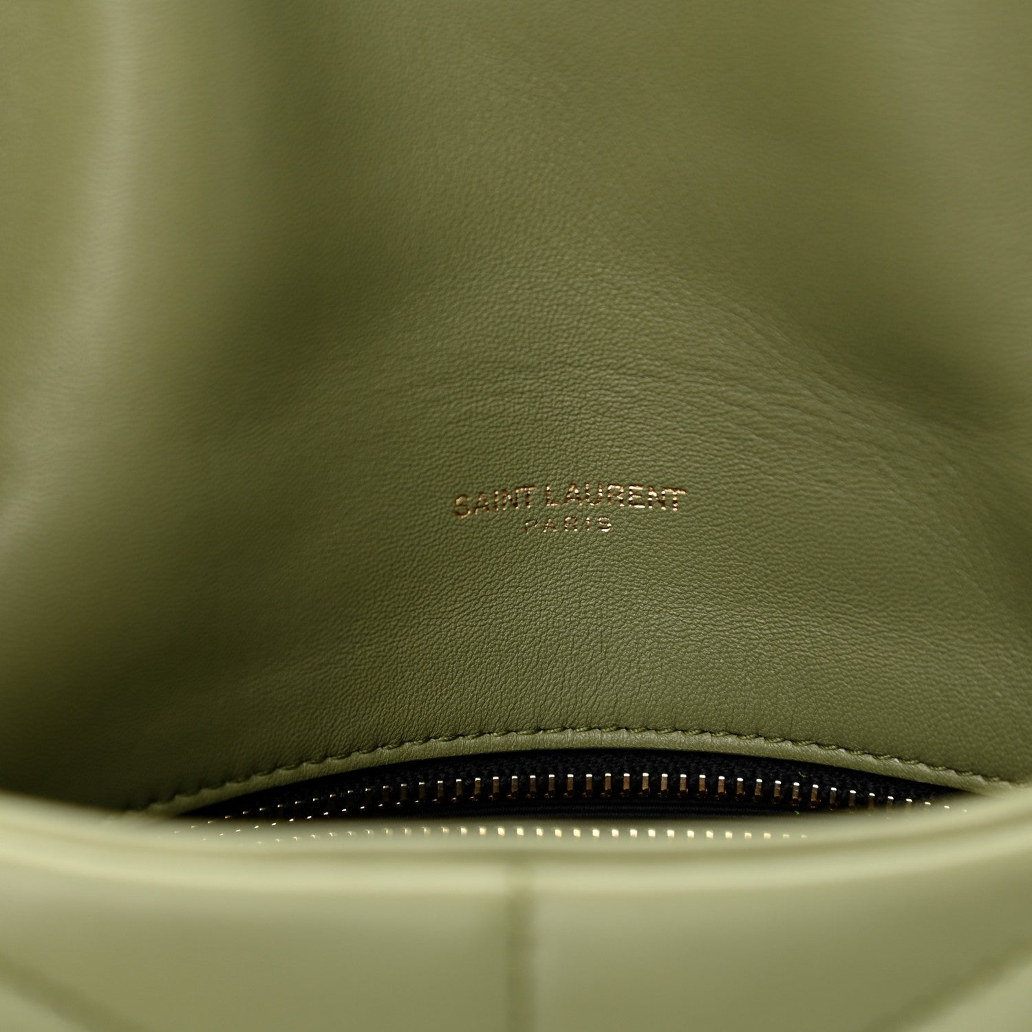 Saint Laurent Lambskin Quilted Toy Loulou Puffer Monogram Chain Satchel Light Pistache 6 of 12