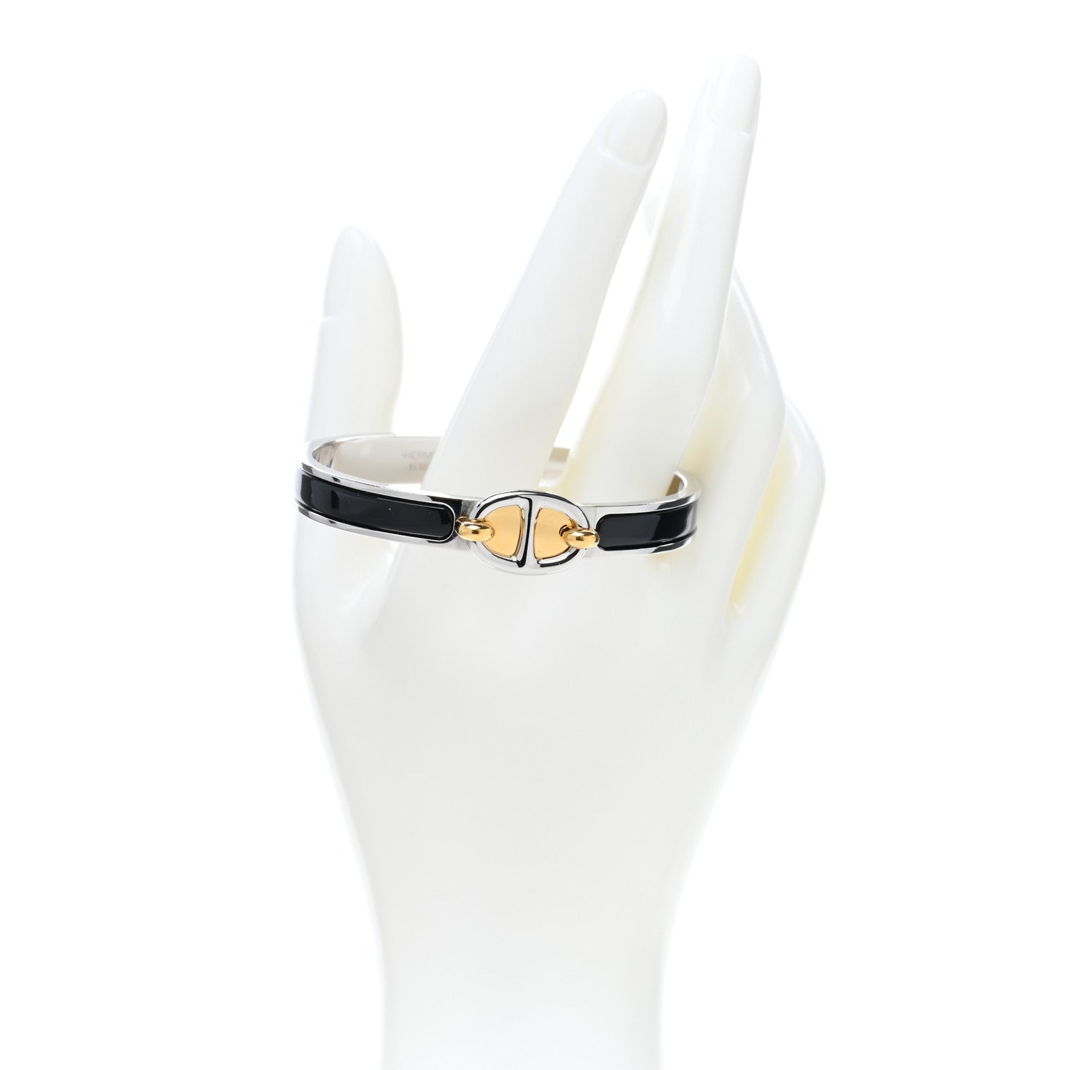 Hermes Enamel Mini Clic Chaine D'Ancre Farandole Bracelet GM Black 2 of 5