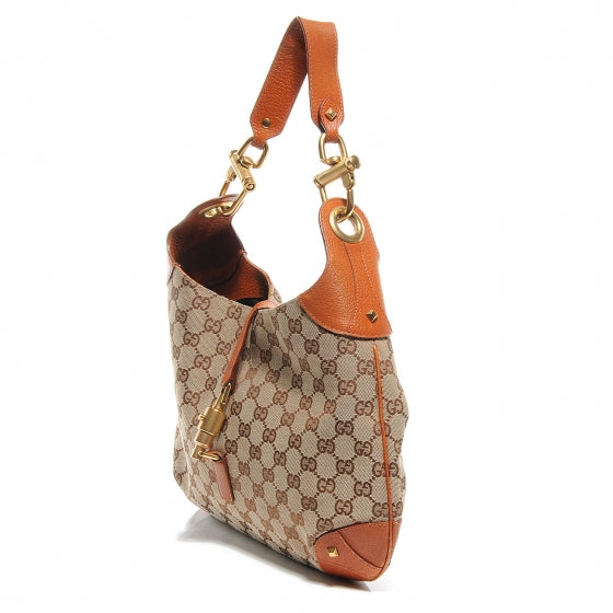 Monogram Piston Lock Jackie O Hobo Tan