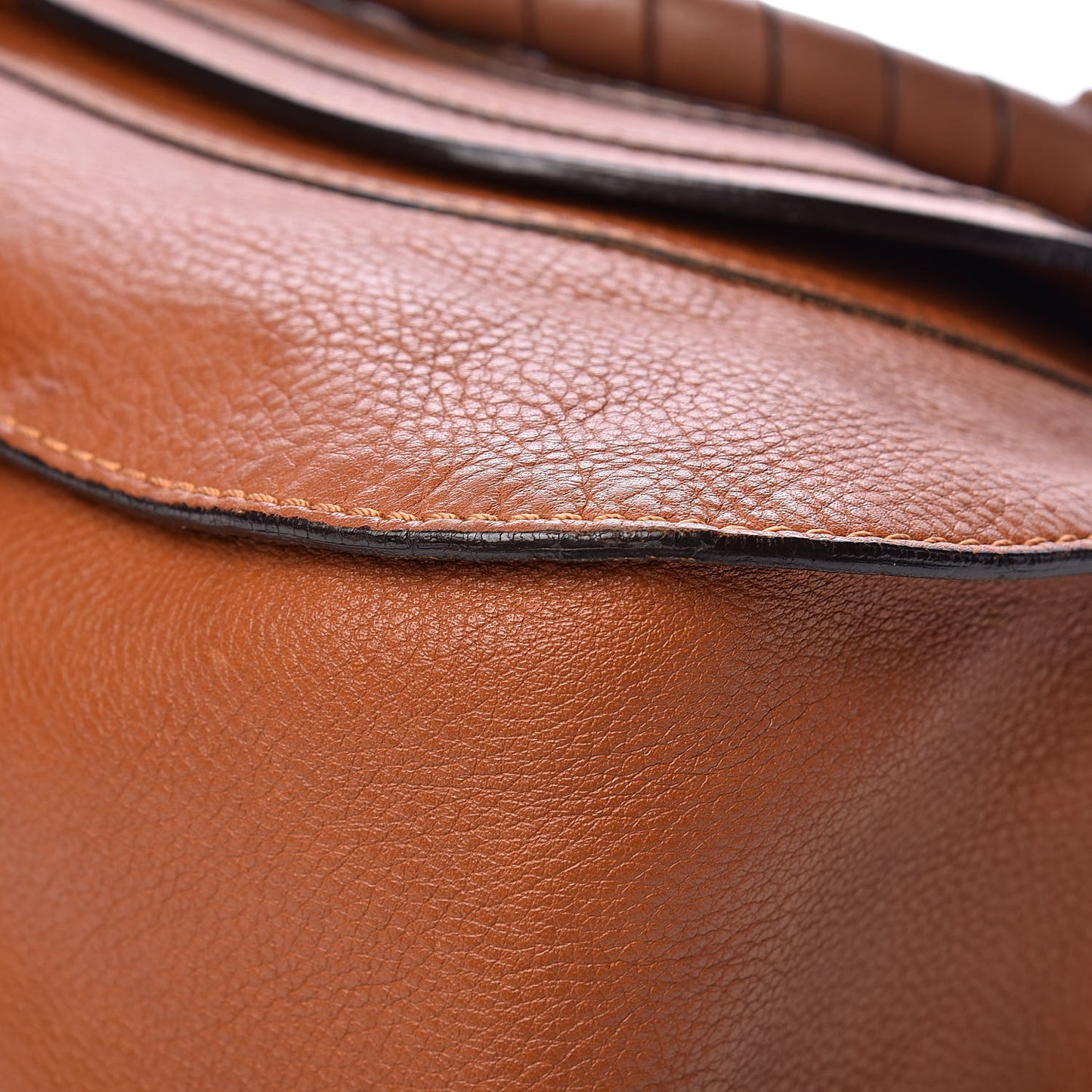 Calfskin Large Marcie Satchel Tan