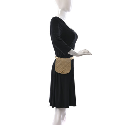 Chanel Lambskin Quilted Flap Waist Belt Bag 75 30 Beige 2 of 20