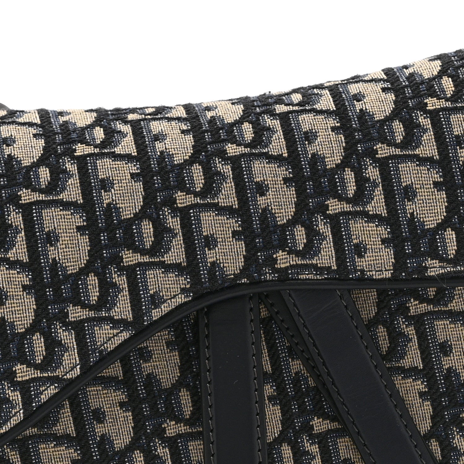 Christian Dior Oblique Saddle Bag Blue 8 of 10