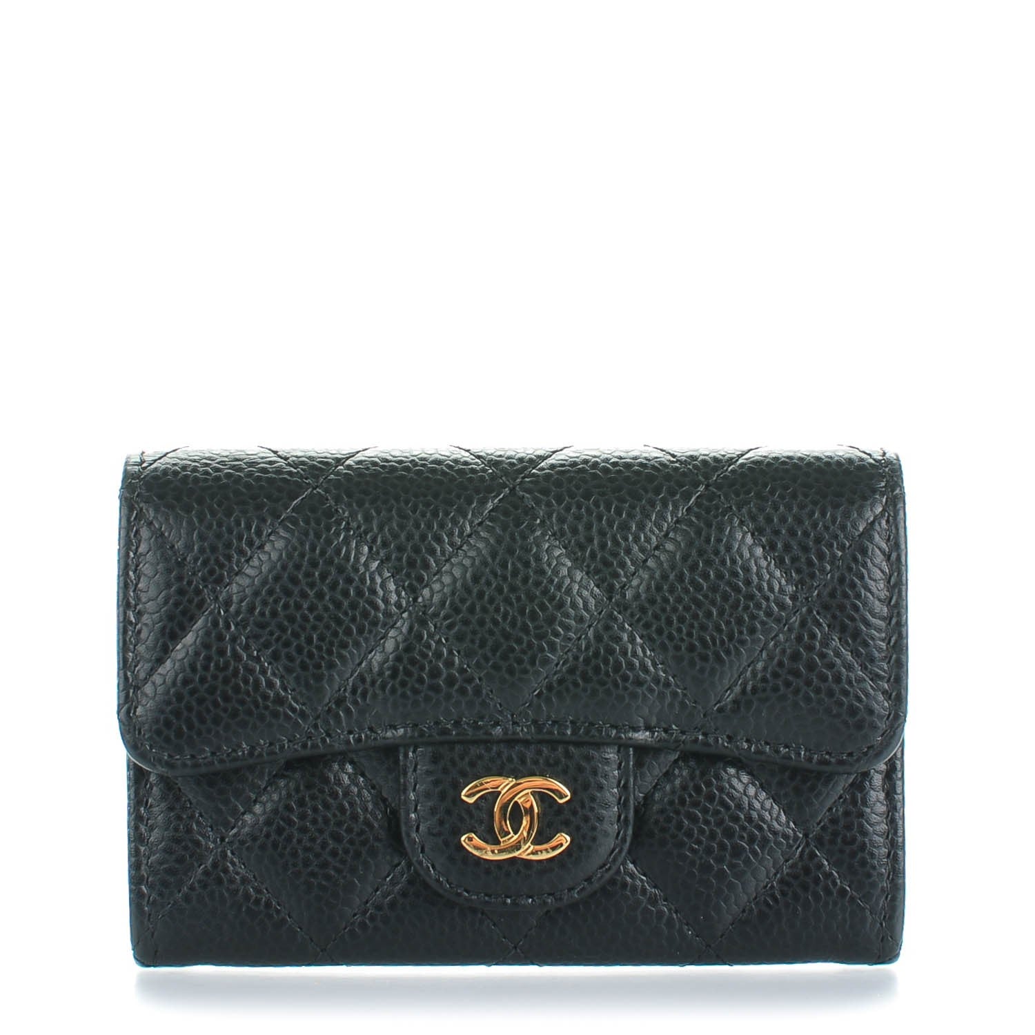 Chanel Caviar Quilted Flap Card Holder Black 1 of 8