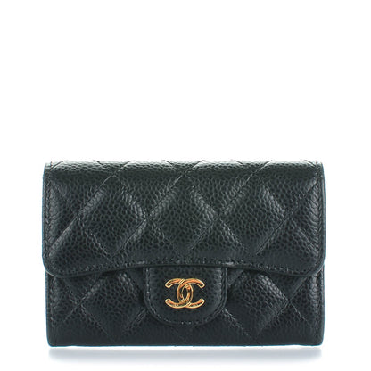 Chanel Caviar Quilted Flap Card Holder Black 1 of 8