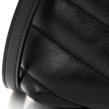 Saint Laurent Calfskin Y Quilted Monogram Toy Loulou Crossbody Bag Black 12 of 13