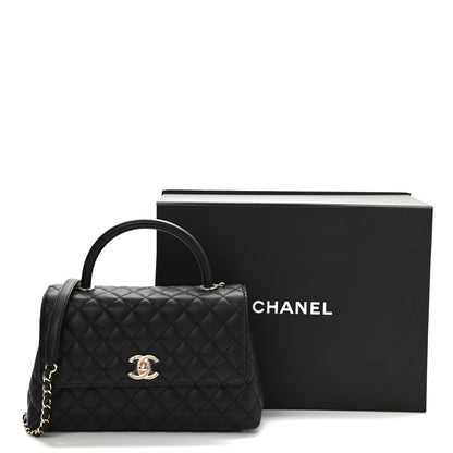 Chanel Caviar Quilted Small Coco Handle Flap Black 11 of 11