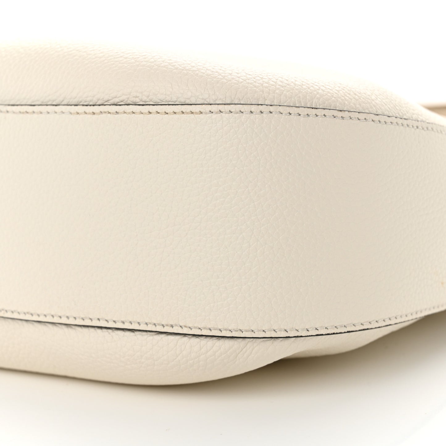 Vitello Daino Zippered Messenger Hobo White