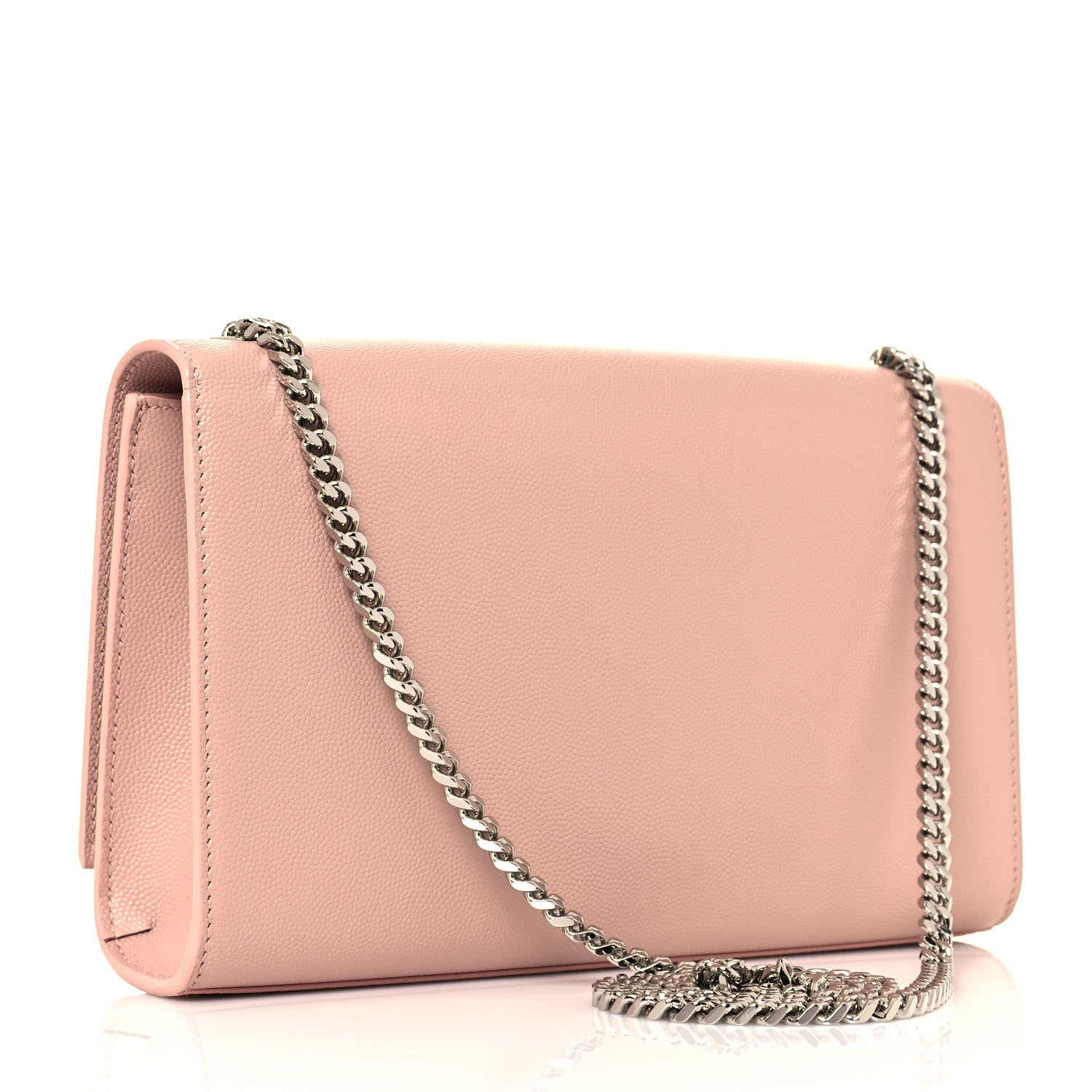 Saint Laurent Grain De Poudre Medium Classic Monogram Kate Tassel Satchel Pale Blush 3 of 11