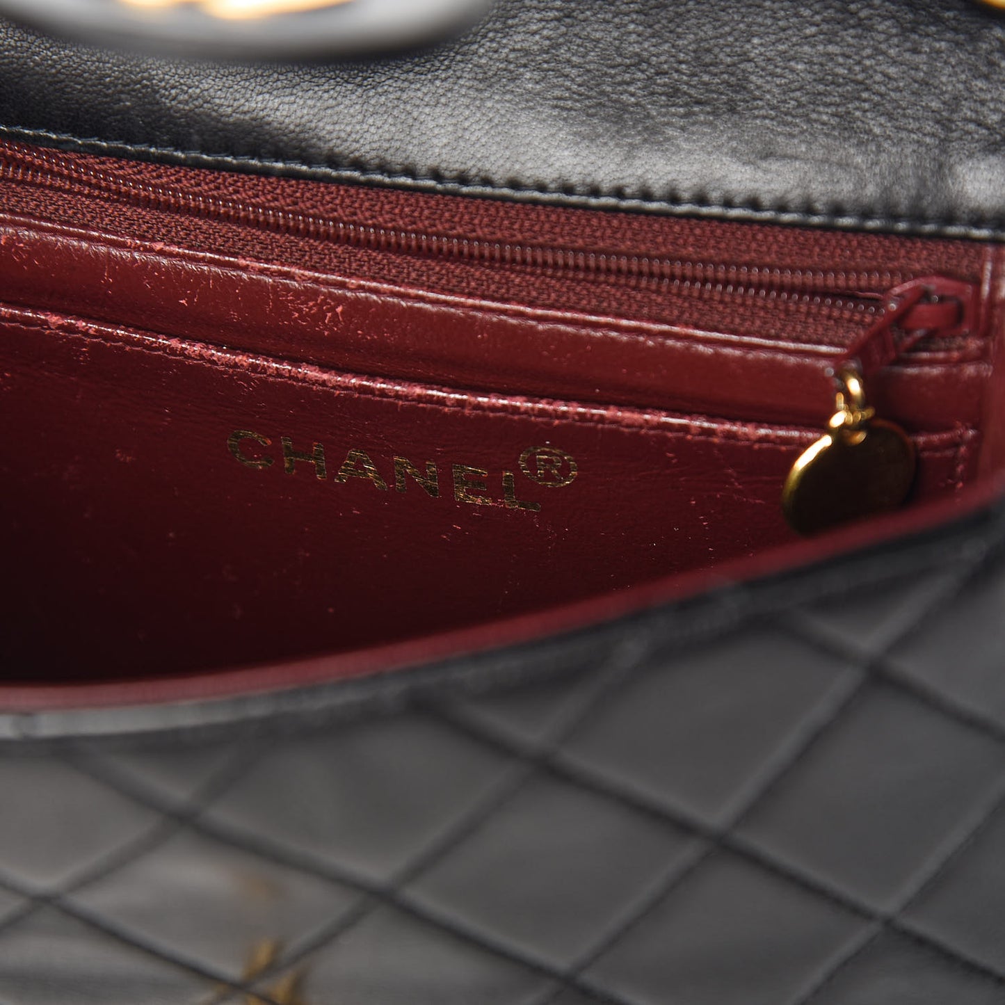 Lambskin Quilted Mini Square Flap Bag Black