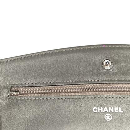 Chanel Caviar Sevruga Wallet On Chain WOC Grey 13 of 15