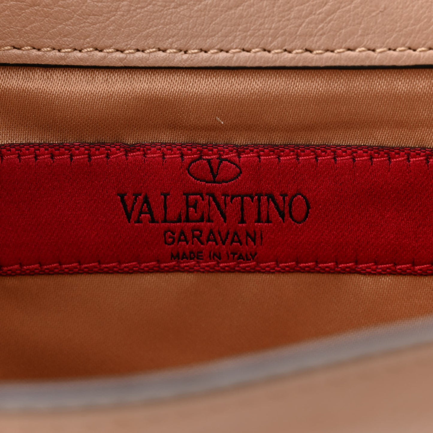 Vitello Rockstud Chain Flap Crossbody Bag Poudre