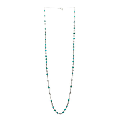 John Hardy Sterling Silver Turquoise Classic Chain Bead Necklace 3 of 4