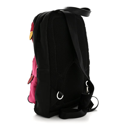 Prada Tessuto Stampato Nylon Otta Print Sling Backpack Pink Multicolor 3 of 14