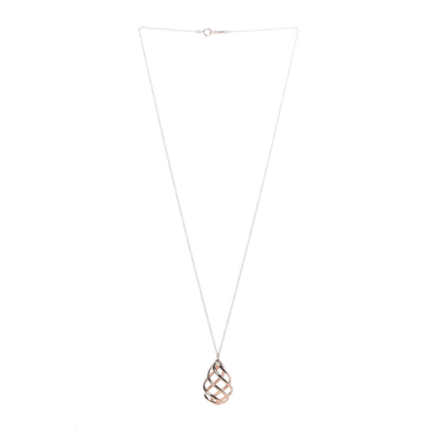 Tiffany 18K Rose Gold Paloma Picasso Venezia Luce Pendant Necklace 3 of 6