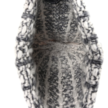 Chanel Cashmere CC Beanie Hat Grey Ecru 4 of 5