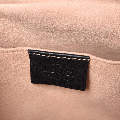 Gucci Calfskin Matelasse Small GG Marmont Chain Shoulder Bag Black 6 of 7