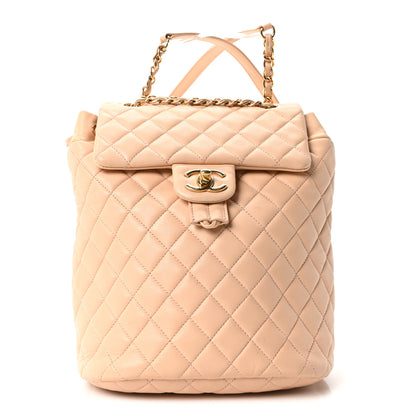 Chanel Calfskin Quilted Small Urban Spirit Backpack Beige 1 of 11