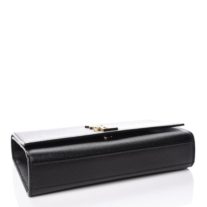 Saint Laurent Grain De Poudre Medium Classic Monogram Kate Satchel Black 4 of 10