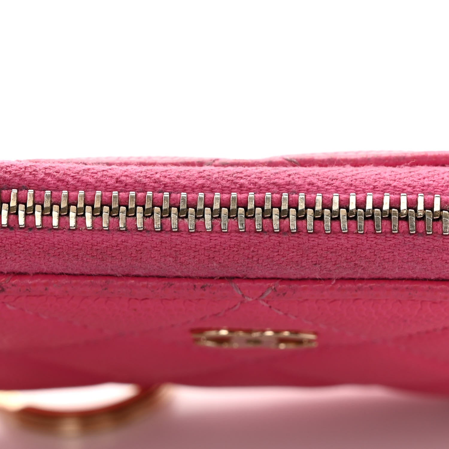 Chanel Caviar Quilted Zipped Key Holder Case Pink 10 of 10