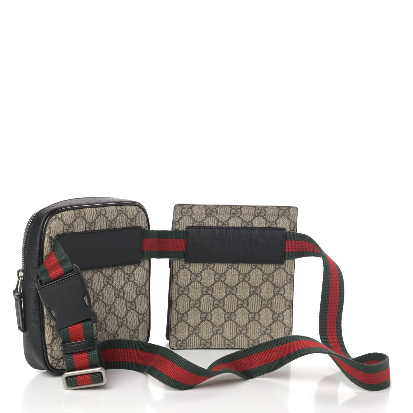 GG Supreme Monogram Web Belt Bag Black