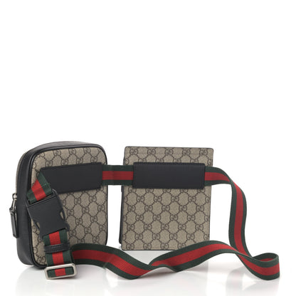 Gucci GG Supreme Monogram Web Belt Bag Black 2 of 4