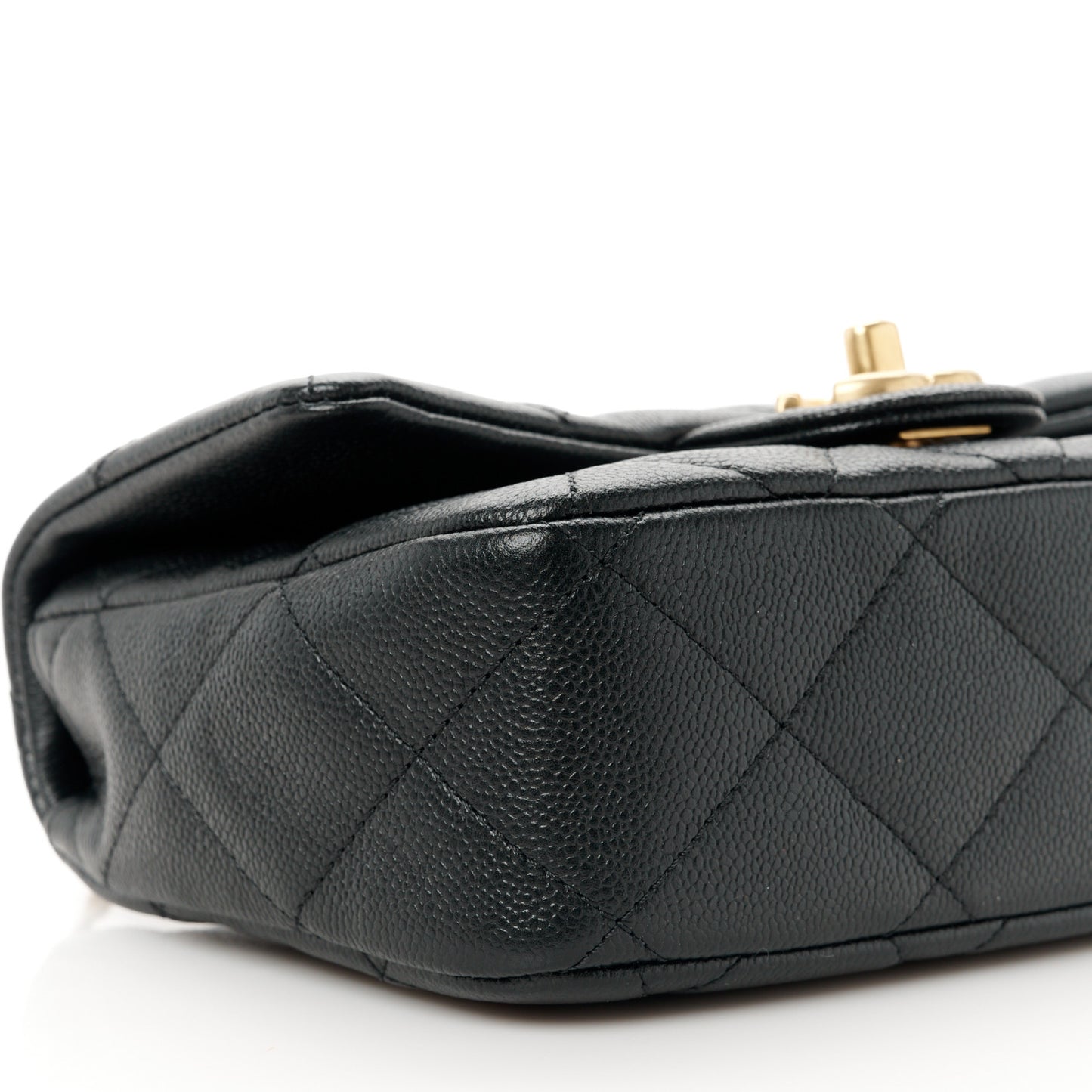 Caviar Quilted Mini Sweetheart Flap Black