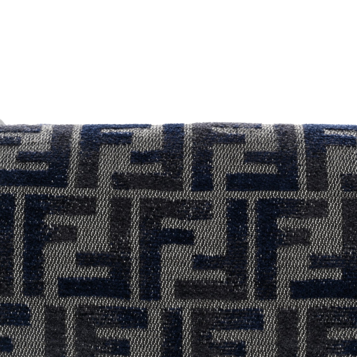 Chenille FF Embroidered Baguette Dark Blue Grey