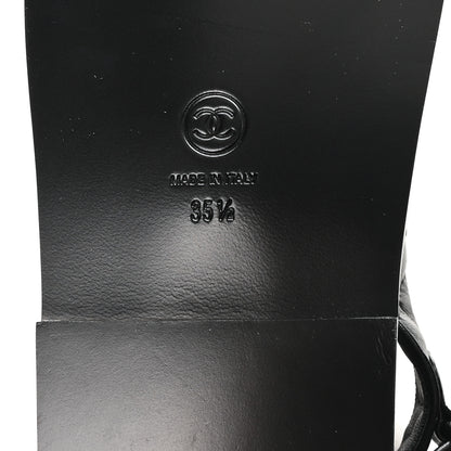 Chanel Lambskin Quilted Velcro Dad Sandals 35.5 So Black 7 of 9