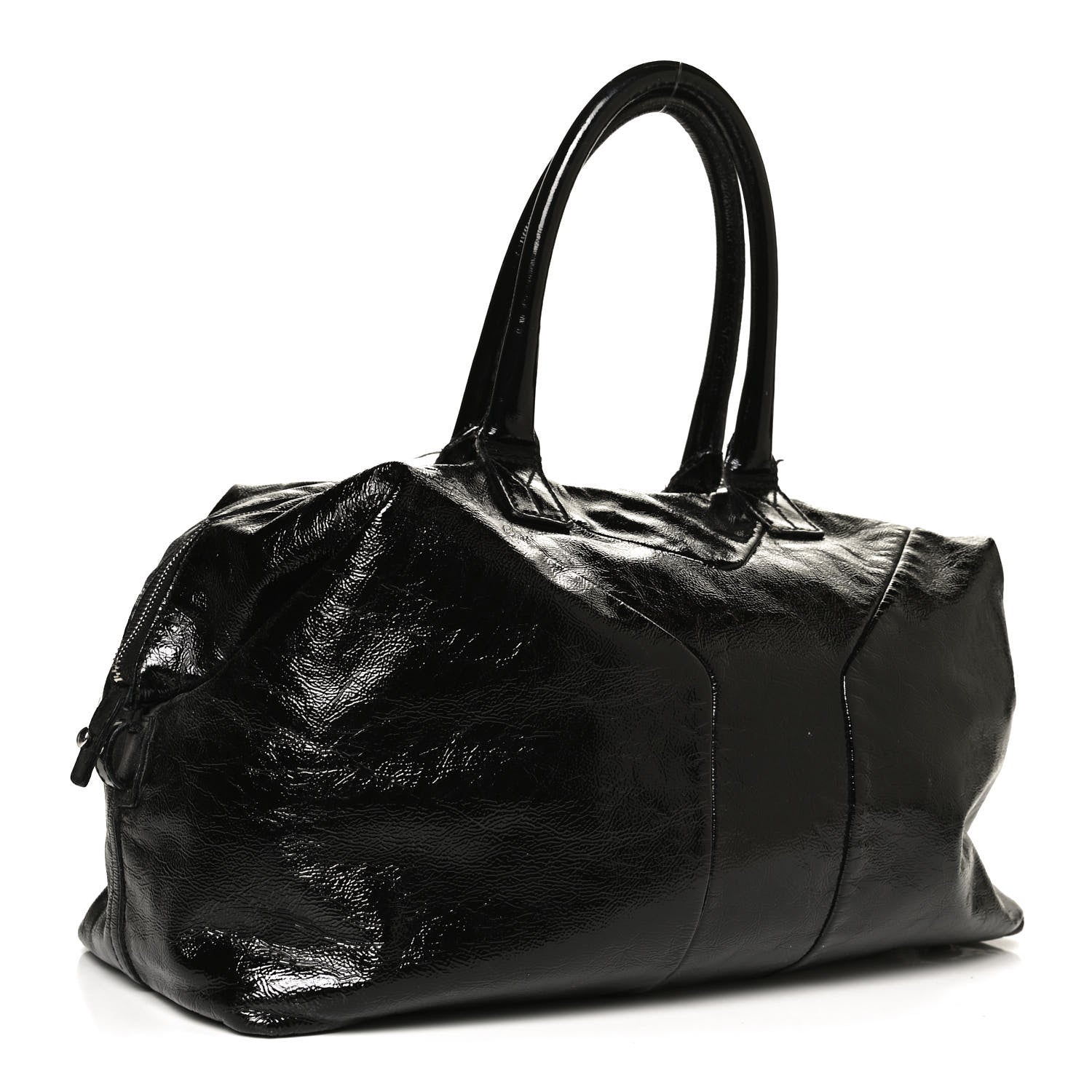 Saint Laurent Textured Patent Medium Easy Y Bag Black 3 of 15