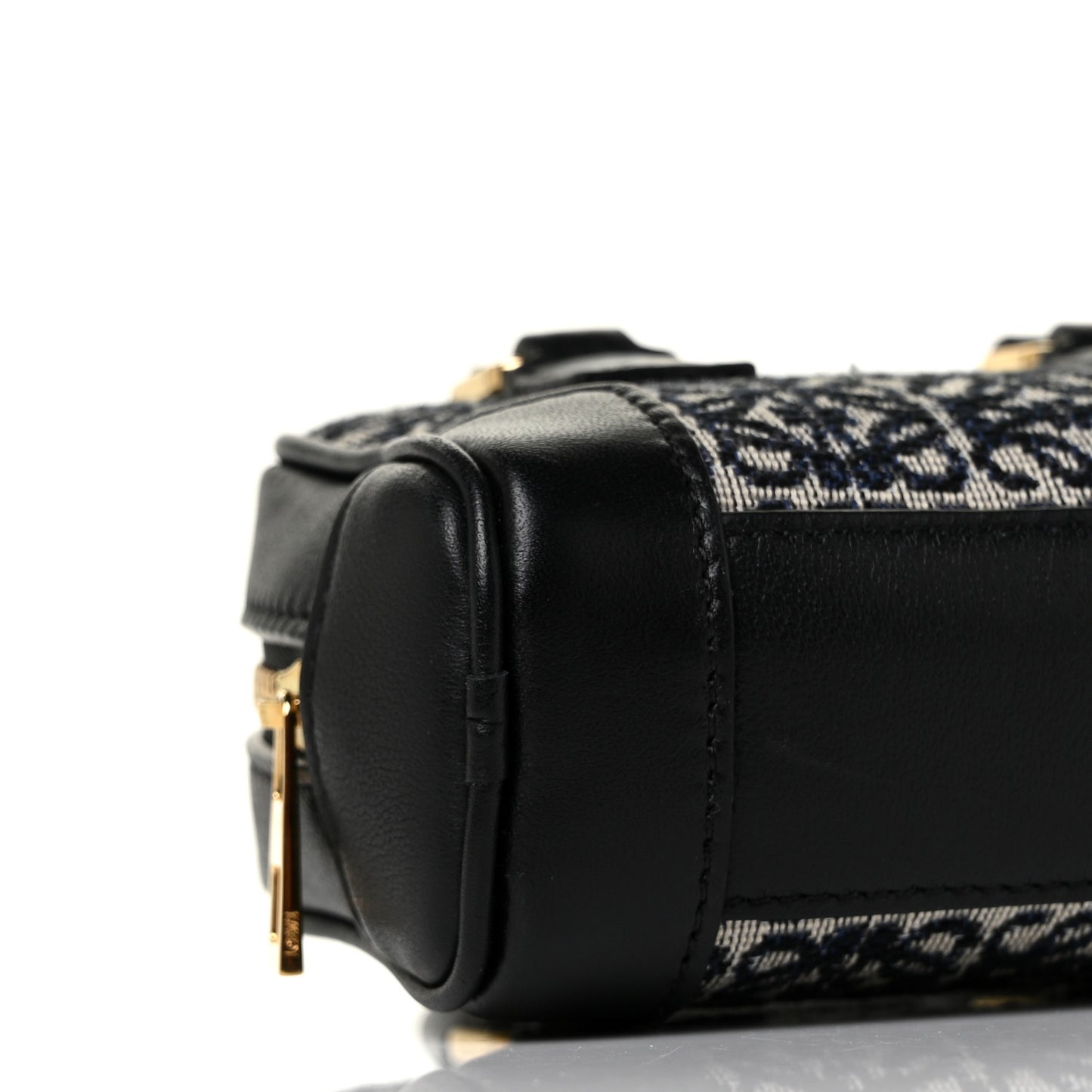 Jacquard Anagram Calfskin Amazona Nano Black Navy