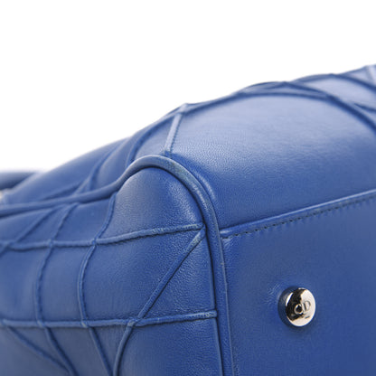 Christian Dior Lambskin Cannage Granville Polochon Blue 11 of 15