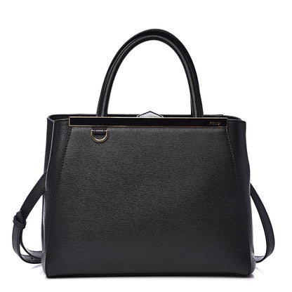 Fendi Vitello Elite Petite 2Jours Tote Black 1 of 9