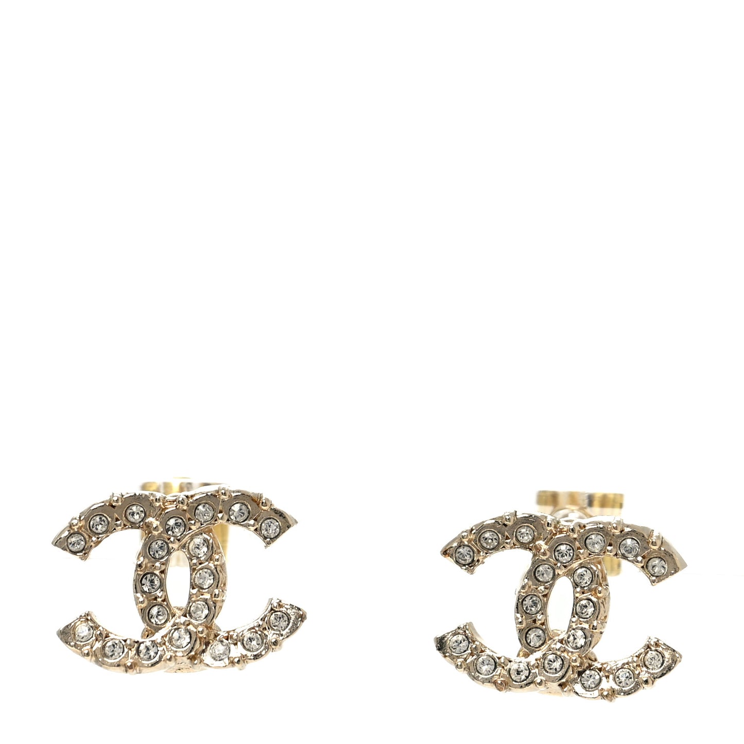 Crystal CC Earrings Gold