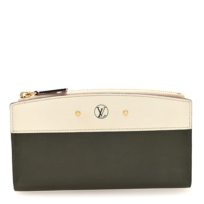 Louis Vuitton Calfskin City Steamer Wallet Kaki White 1 of 6