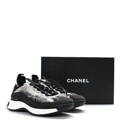 Chanel Fabric Suede Calfskin CC Sneakers 40 Gray 8 of 8