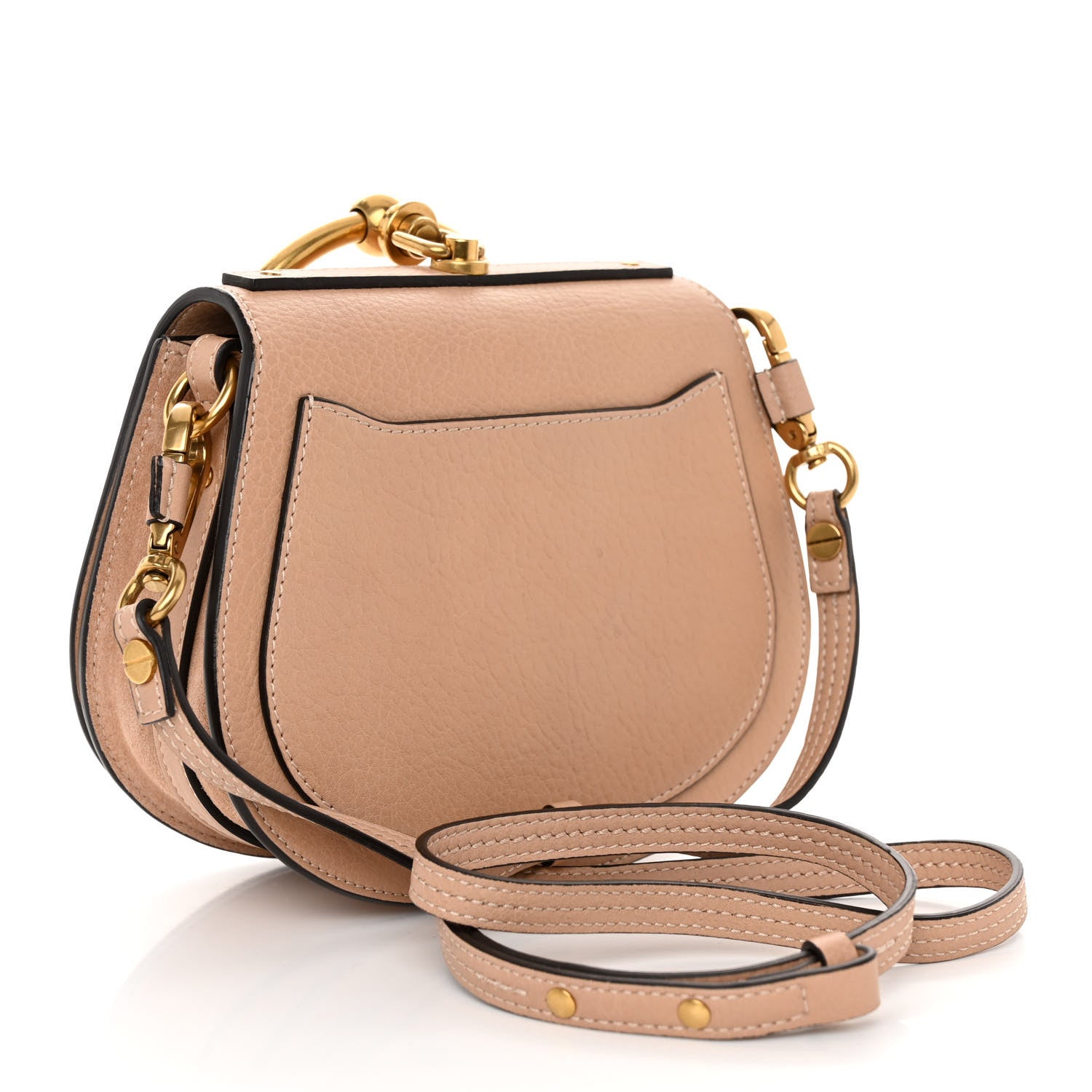 Chloe Calfskin Suede Small Nile Bracelet Bag Bleached Brown 3 of 9