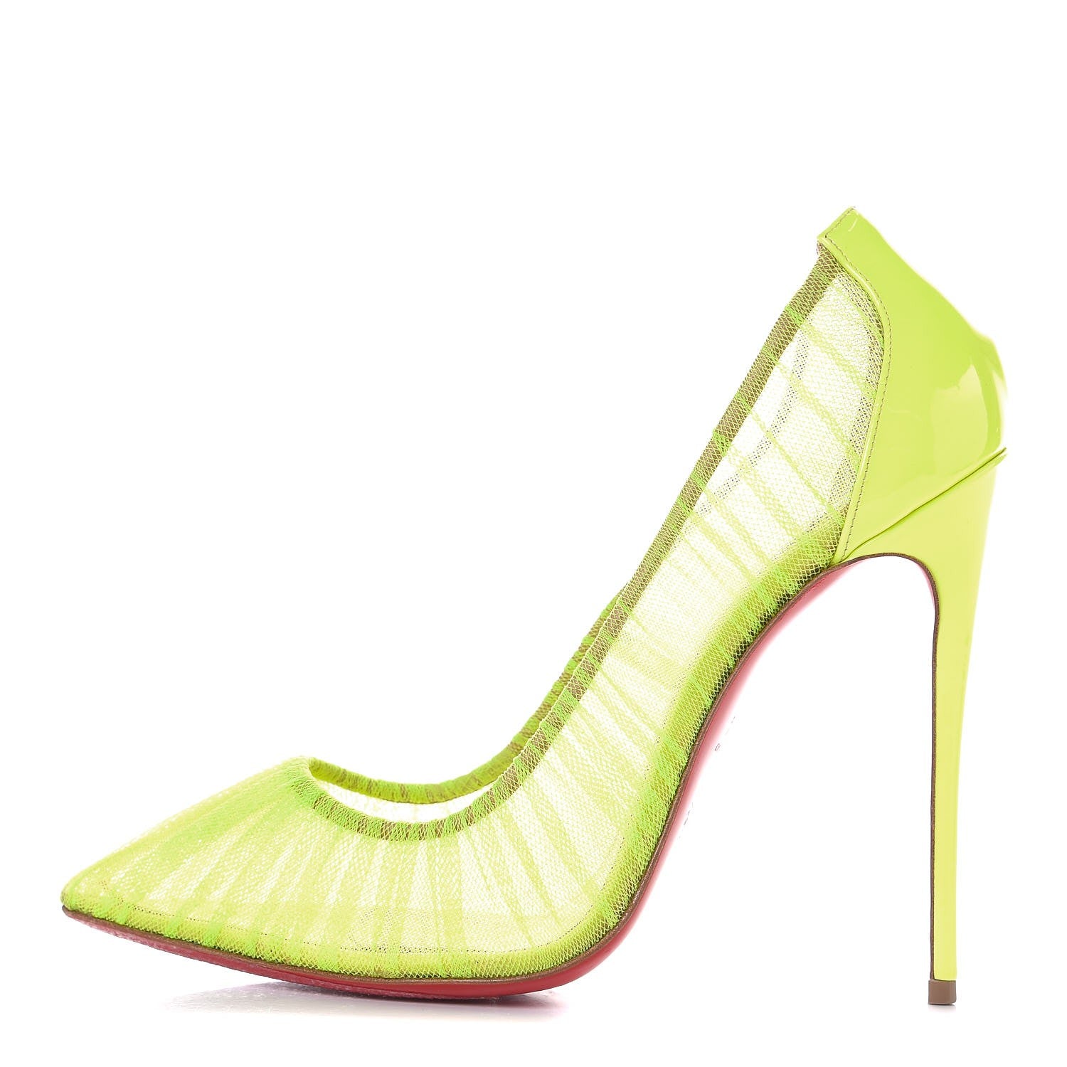Christian Louboutin Chiffon Follies Draperia 120 Pumps 38.5 Neon 1 of 9