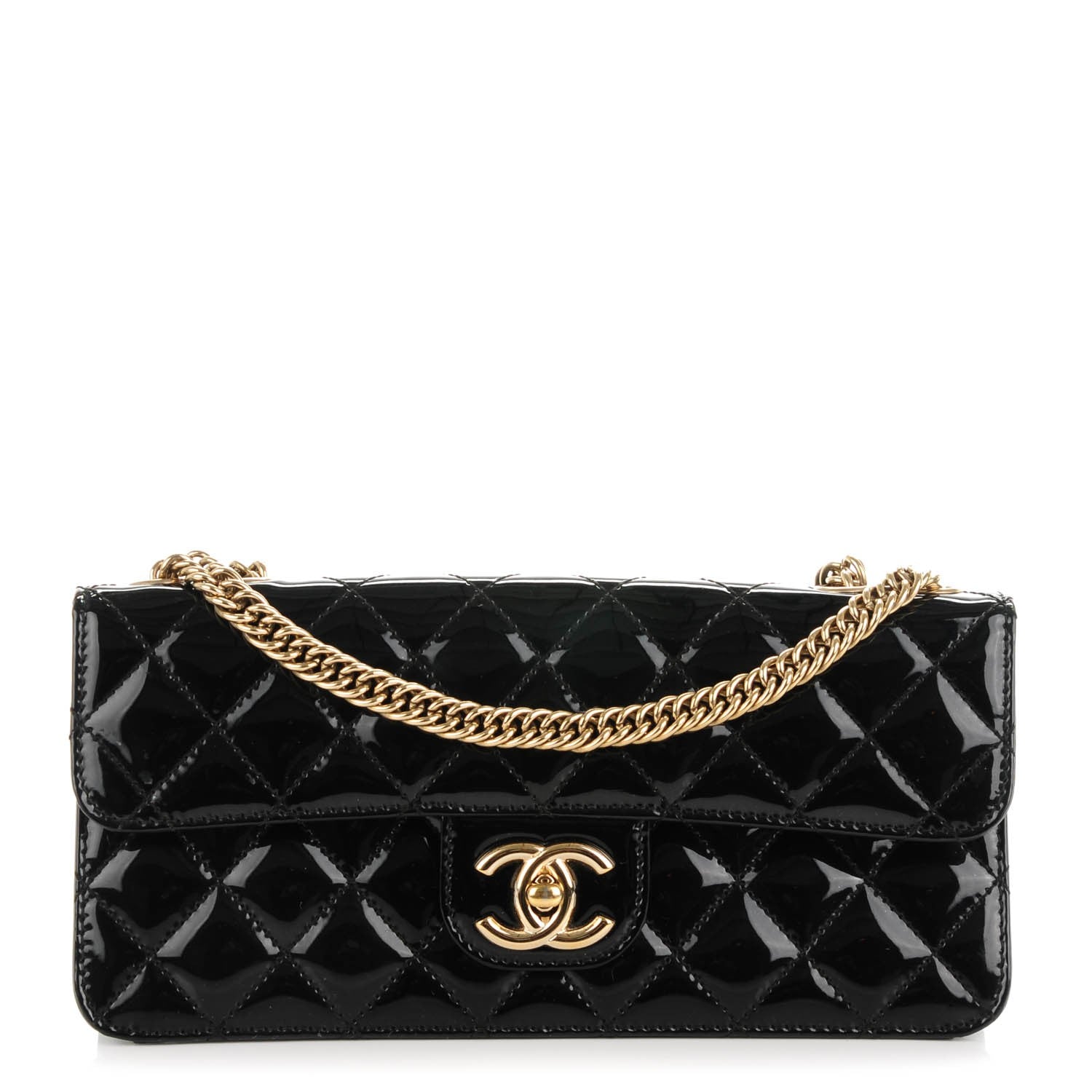 Chanel Patent Quilted Evening Star East West Flap Black 1 of 5