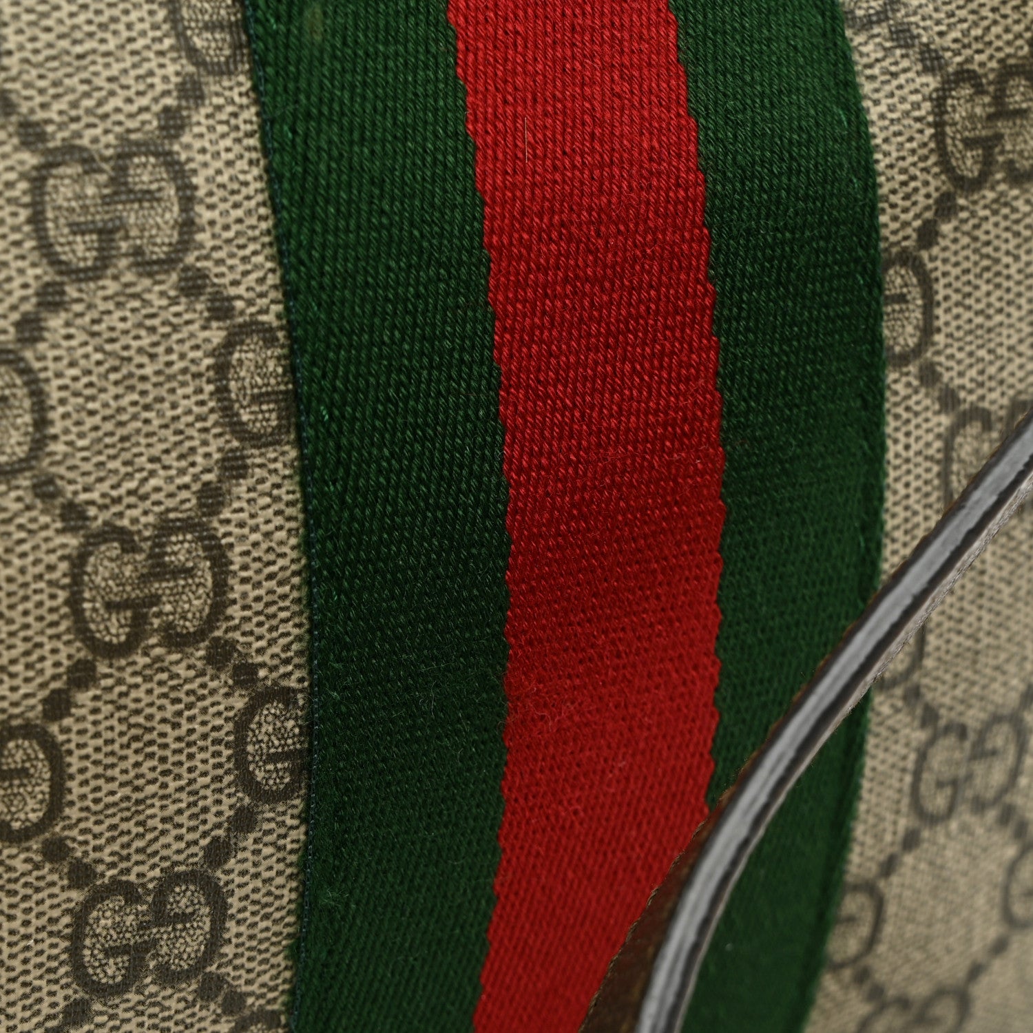 Gucci GG Supreme Monogram Web Small Ophidia Half Moon Hobo Brown 11 of 11