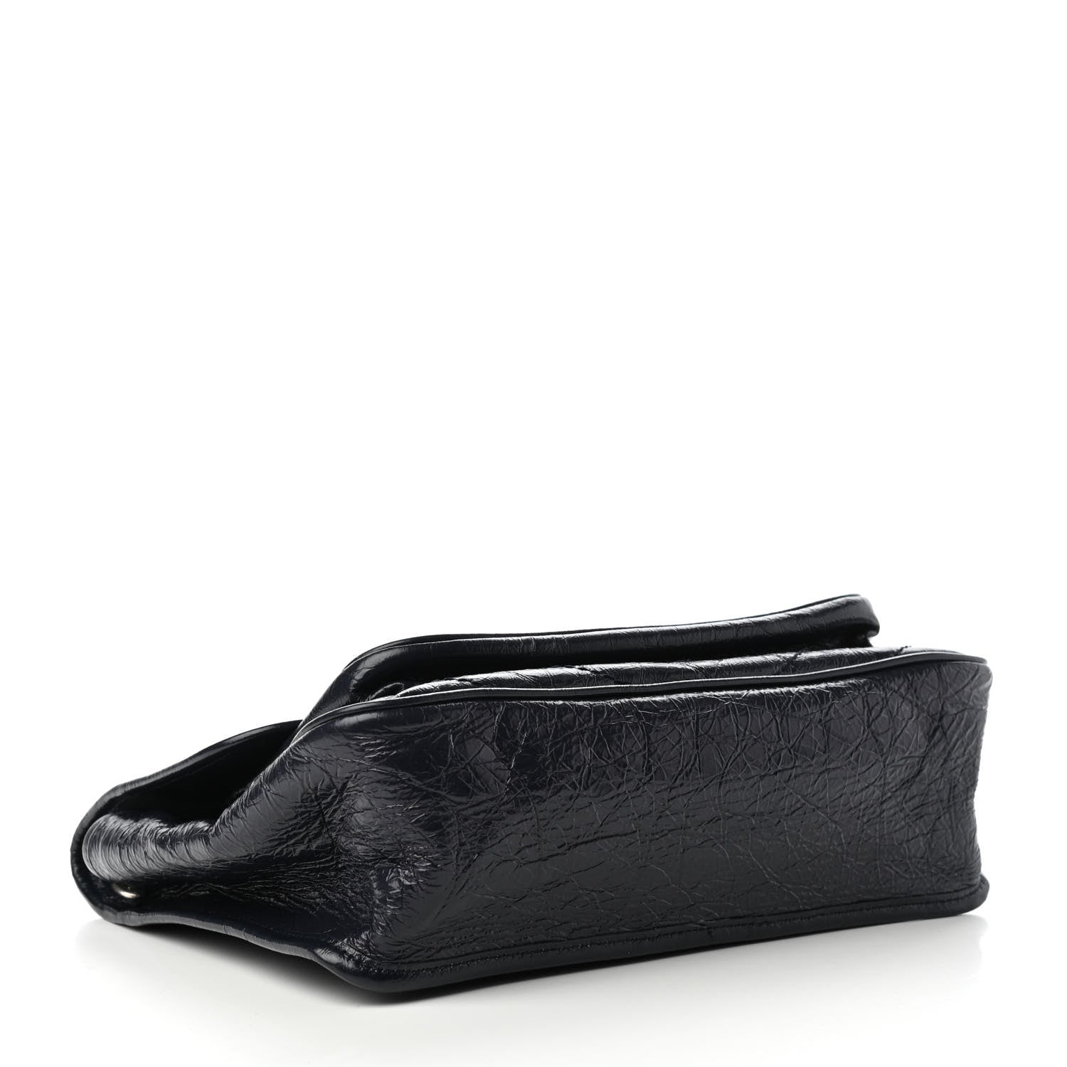 Saint Laurent Crinkled Calfskin Matelasse Monogram Medium Niki Chain Satchel Deep Marine 4 of 9