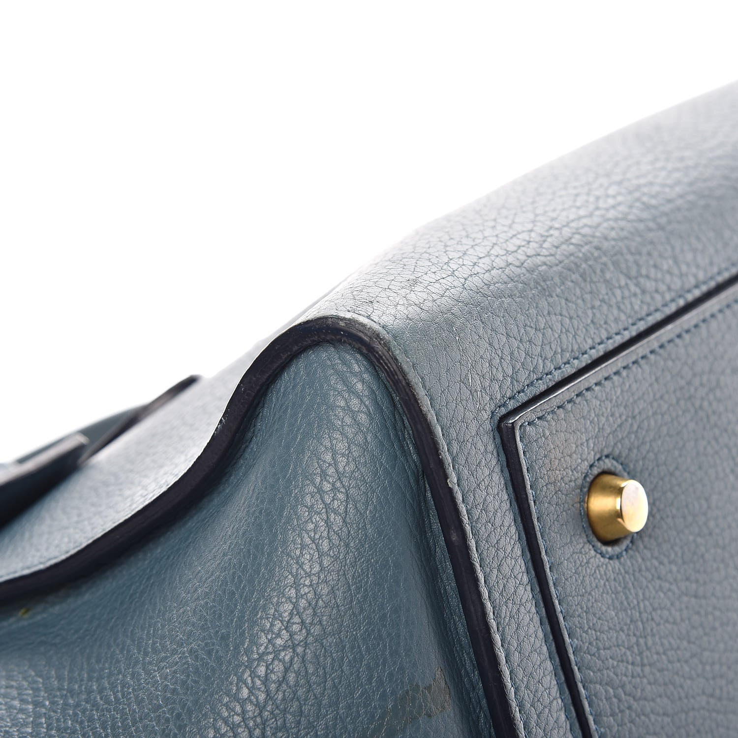 Celine Grained Calfskin Small Tie Knot Tote Denim 11 of 14