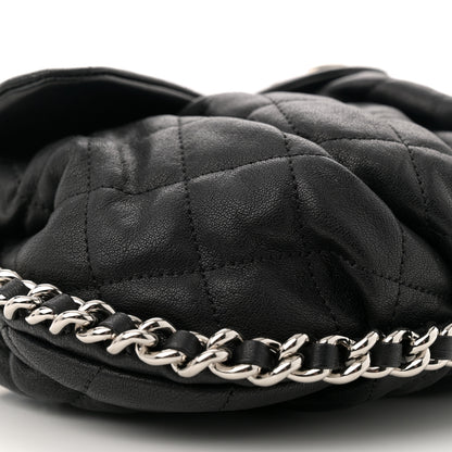 Chanel Washed Lambskin Quilted Mini Chain Around Flap Black 9 of 12