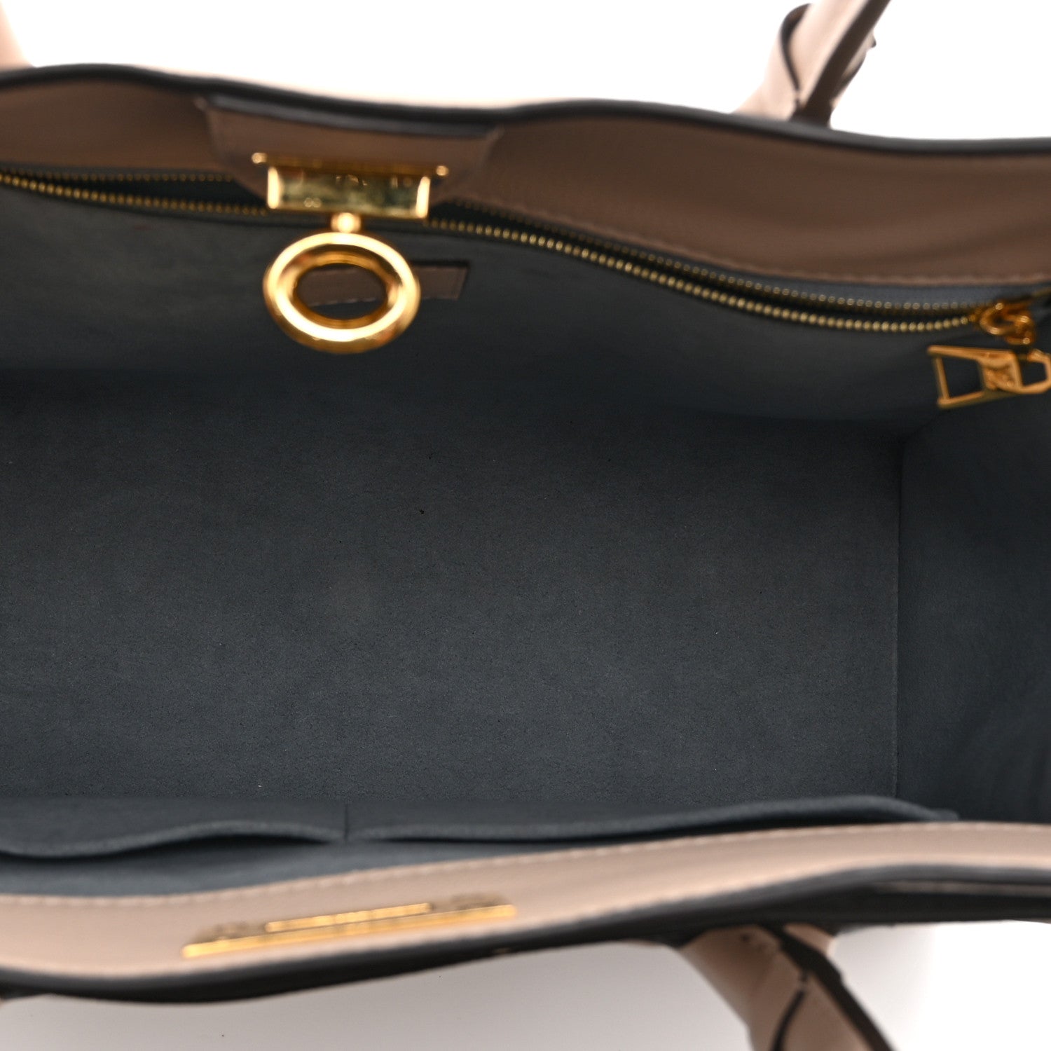 Louis Vuitton Calfskin Monogram On My Side MM Greige 5 of 10