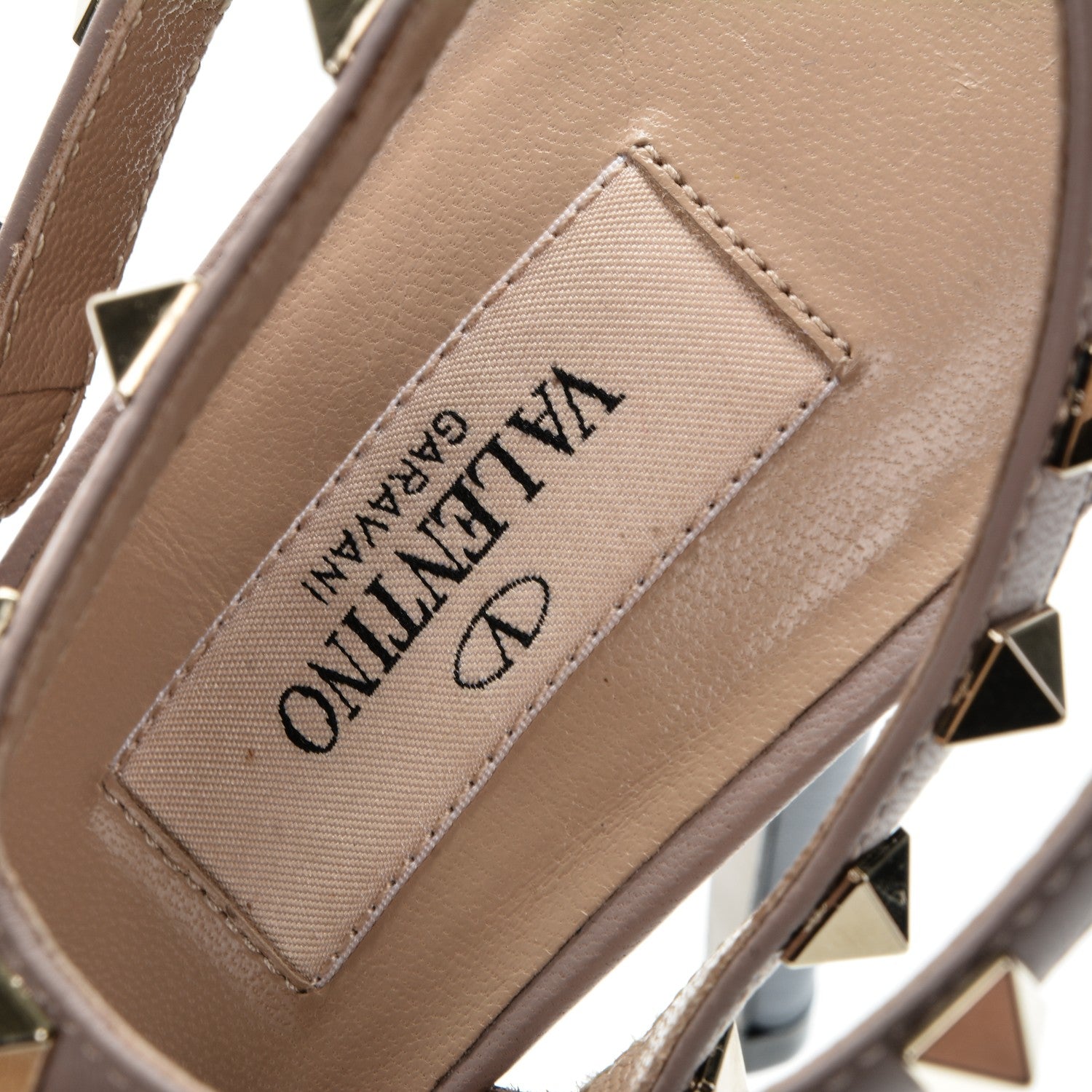 Valentino Garavani Calfskin Nappa Rockstud Ankle Strap 100mm Pumps 39.5 Grey Blue Poudre 8 of 8